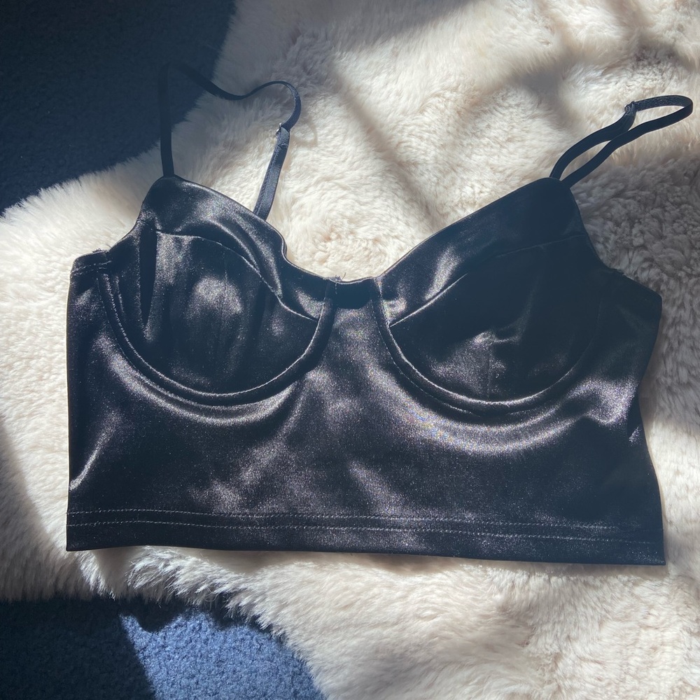 Adika Satin Finish Crop Top